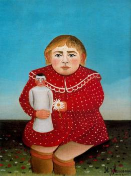 亨利 盧梭 The girl with a doll 亨利 盧梭 The girl with a doll